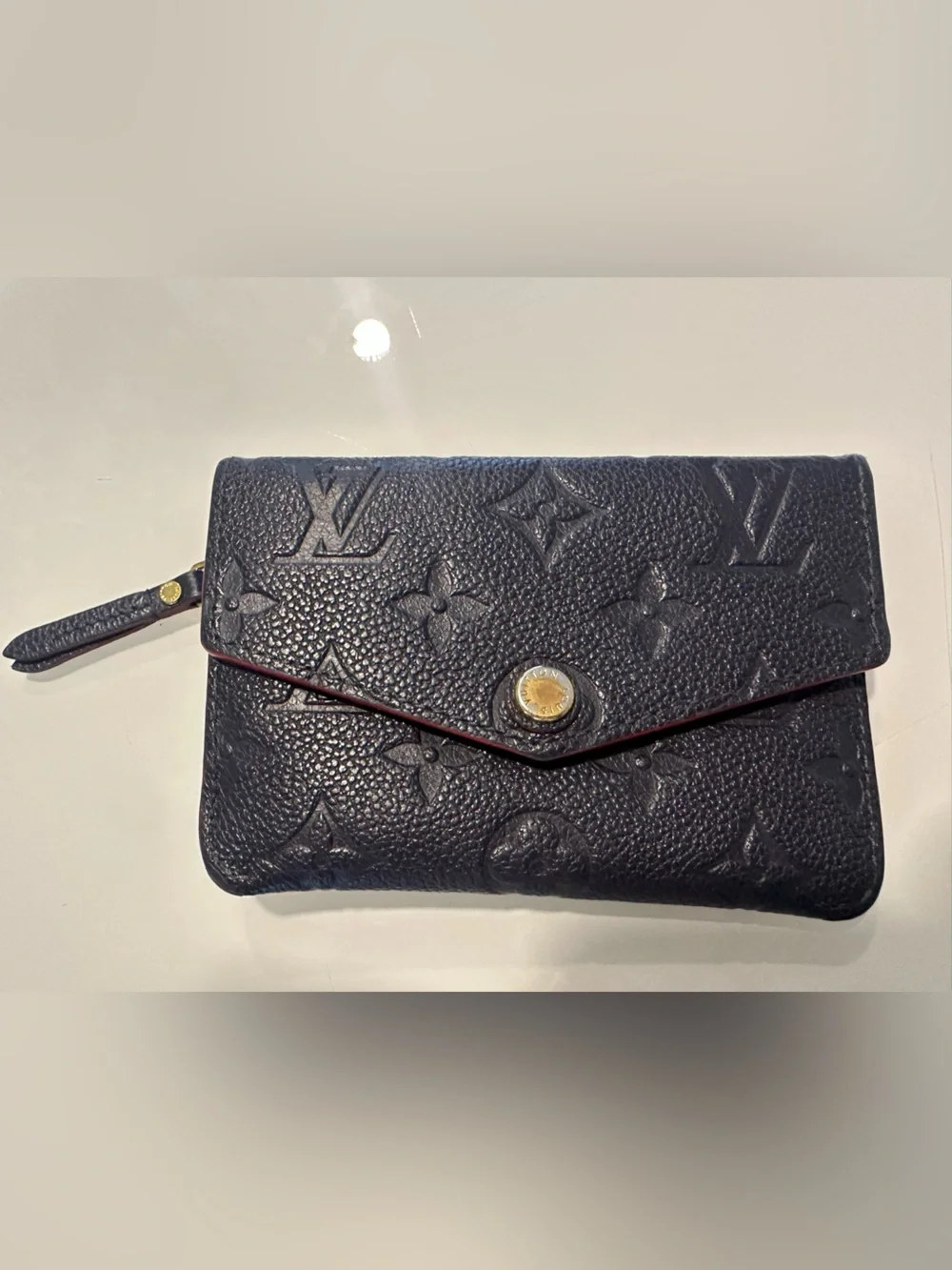 Louis Vuitton Marine Rogue Key Cles / Coin Purse Empreinte Leather